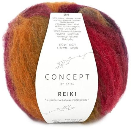 Katia REIKI de Wolle, Cayenne-Farbe, Cod.201