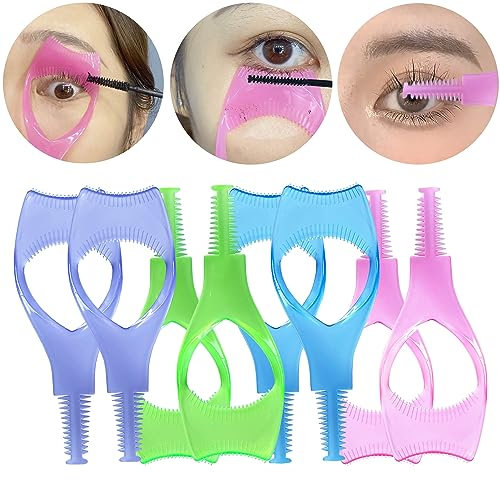 Mascara Shield Guard 8 Pcs Lash Buddy Tool Mascara Guard Eye Lash Applicator, Makeup Cosmetic Lash Guard, Eyelash Tool 3 in 1 Upper Lower Mascara Applicator Tool