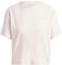 adidas Femme Essentials 3-Stripes Single Jersey Crop Top, Sandy Pink, M