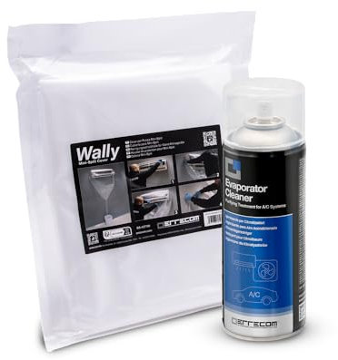 ERRECOM Bundle Evaporator Cleaner + Wally, kit con 1 limpiador para climatizadores en botella de aerosol de 400 ml y 1 cubierta de protección para Split y unidades interiores de climatizadores