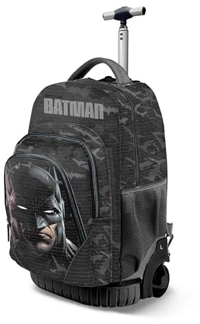 Karactermania Batman Face-Fan GTS Trolley-Rucksack, Schwarz, 32 x 47 cm, Kapazität 39 L