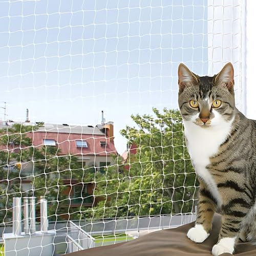 GRKB 1 Pcs 5M*5M Nylon Katzennetz Für Balkon Ohne Bohren Katzengitter Fenster Ohne Bohren Katzennetz Fenster Katzennetz Balkon Katzennetz Balkonschutznetz Katzennetz Für Balkon Und Fenster