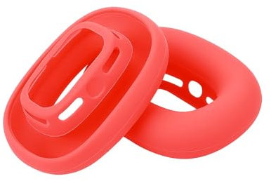 FTRONGRT Ohrkappen-Silikonschutzhülle für Apple AirPods Max, Weich, Stoßfest, Ohrkappenschutz aus Silikon für Apple AirPods Max Kopfhörer.Rot