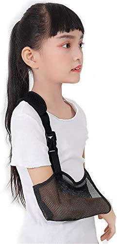 OHaGin Cabestrillo de brazo para niños, correa de soporte ajustable para antebrazo, inmovilizador de hombro transpirable, protector de fractura para recuperación de lesiones, S (S)