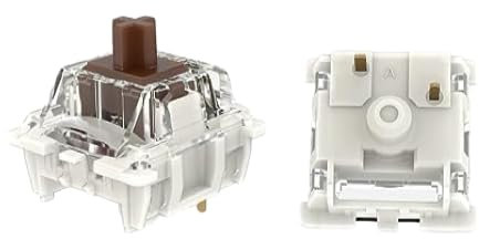 Gateron G Pro 3.0 brauner vorgeschmierter 3-poliger Linearschalter, kompatibel mit mechanischen MX-Tastaturschaltern (brauner,90 Stück)