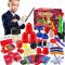 Heyzeibo Zauberkasten für Kinder, Partygeschenke Zauberkoffer mit Upgrade Zaubertricks, Zauberstab, Anleitung, Magier Spielzeuge für Jungen & Mädchen, Anfänger