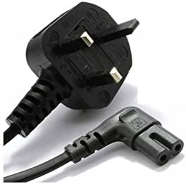 5M Long Replacement Right Angle Mains Power Cable For Samsung Curved LED TV - Black