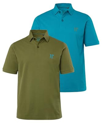 JP 1880 Herren große Größen Übergrößen Menswear L-8XL bis 7XL, Poloshirts, 2er-Pack, Piqué, Seitenschlitze, Regular Fit, Kaktus 4XL 704317433-4XL