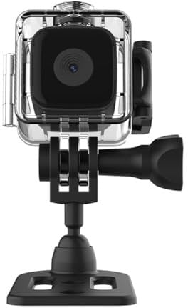 Booso Mini Sports Camera 1080P FHD Outdoor Camera Waterproof Small Action Recorder Camera Accessories Black Diving Cycling 30M Waterproof Supporting