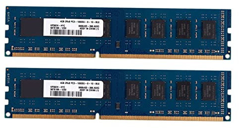 Plawee 2X DDR3 4 GB di RAM PC3 10600 1333 MHz 1.5 V Memoria per PC Desktop 240 Pin Ad Alta Compatibilità per