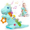 Baby-Dino-Plüsch-Spielzeug für 0–3–6–12+ Monate, Musikspielzeug für Säuglinge mit Rassel, Quietscher, sensorisches Knistern, Beißring und Texturen, Bauchzeit, Spielzeug, Weihnachtsgeschenk, Geschenk