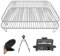 2pcs Grill Rack for Ninja Woodfire Electric BBQ Grill & Smoker, 5-in-1 Stainless Steel Roast Rack Set Grill Accessories Compatible with Ninja Woodfire OG701 OG751