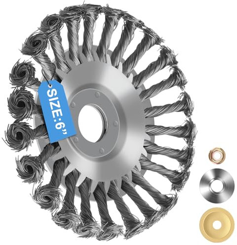 LvelfeProfessional Unkrautbürste, Unkrautbürste Freischneider mit 25.4 mm Durchmesser, Hochwertige Wildrasbürste für Benzin Rasenmäher, Unkrautbürste für Rasentrimmer