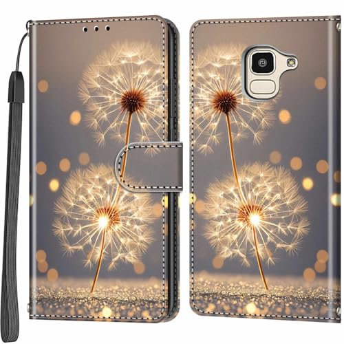 Wallet Case for Samsung Galaxy J6 (2018) / On6, Flip Leather Shockproof Protective Phone Case Compatible Samsung Galaxy J6 (2018) / On6