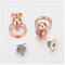 Rockreyoa O-Ring Kopf Button Studs Messing Schraube Nieten mit Ring, Schraubverschluss und Zugring, Rivet Leder Handwerk Niete Metallknopfnieten für Handwerk DIY, Tasche Roségold 20 Stück