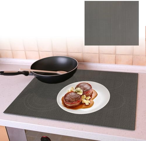 LOREC 60x52cm Esterilla Protectora de Inducción Silicona Alfombrilla Protectora para Placa Inducción Alfombrilla Protectora para Cocina de Inducción (Magnética) Reutilizables Resistente al Calor-2