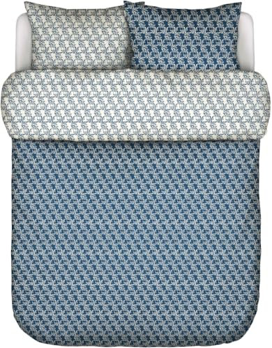 Marc O' Polo Satin-Bettwäsche-Garnitur Monogram Farbe Space Blue Größe 140x200+70x90