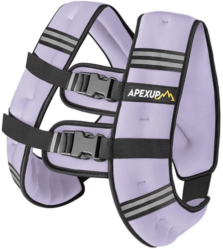 APEXUP Gewichtsweste für Herren und Damen, Gewichtsweste für Damen, Trainingsgeräte für Krafttraining, Laufen (Pastellviolett)