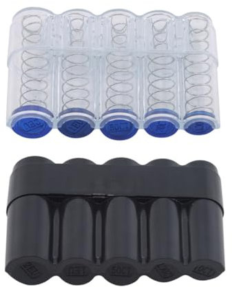 GXGM 2 Stück Münzhalter für Taxifahrer,Münzspender aus Kunststoff,Münzbox für Kleingeld,Münzen Sortierer,Coin Holder,fürTaxis,Busse,Restaurant - Schwarz und Transparent