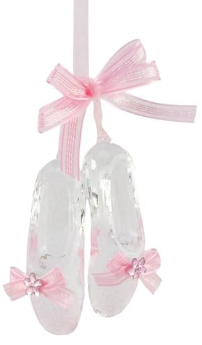 Crafty Capers Pink & Clear Ballet Shoes | Christmas Tree Decoration | Gisela Graham