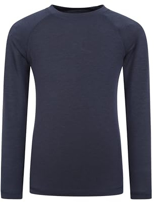 Mountain Warehouse Keep The Heat Kids Isotherm Top - Warm, Boys & Girls Thermal Baselayer - Winter Camping, Outdoors, Travelling & Hiking Navy Teen Size 13 Years