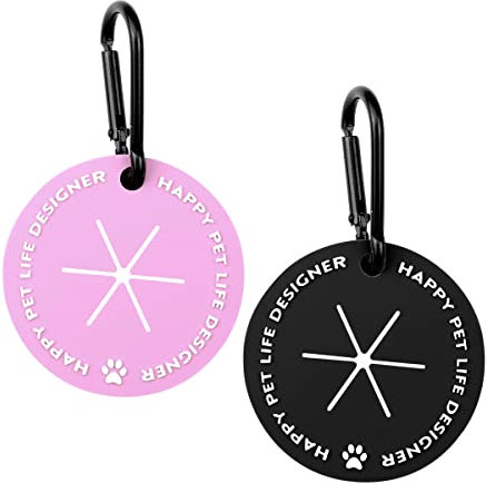 Lotsdonxia 2 Units of Adjustable Dog Poop Bag Holder, Designed as a Waste Bag Carrier for Dog Leashes – A Convenient Accessory for Dog Walking(Black & Purple)