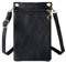 XSDSLS Pochette Téléphone Portable Femme,Mini Pochette pour Téléphone Portable en Cuir PU,Sac Téléphone Portable Bandoulière Réglable,Petite Sacoche pour Téléphone Portable pour Femmes (Noir)