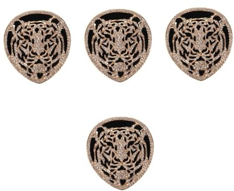 Holibanna 4 Stück Tierform-anstecknadel Mit Strasssteinen Tiger-brosche Zubehör Abschlussball-schmuck Einfach Zu Befestigen