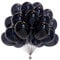 Luftballons Schwarz 50 Stück,10 Zoll/25cm Schwarze Luftballons,Luftballons Geburtstag,Schwarze ballons für Geburtstagsdeko,Hochzeitsdeko,Halloween Dekorationen