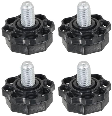 SPARES2GO 10mm Thread Adjustable Levelling Castor Foot Leg for Beko Washing Machine (Pack of 4 Feet)