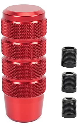 muge racing Universal Gear Shift Knob ，Shifter Knob Universal for Most Cars with 3 Adapters(8mm/10mm/12mm)-Red