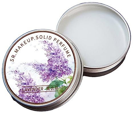Losueeun Lot de 5 parfums solides pour femme, portables, baumes solides, parfums de longue durée, élégants parfums féminins (lavande)