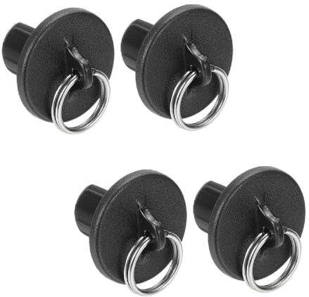 Sonnenschutz-Teile Endkappe, 4 Stück, Universal-Jalousien-Ersatzteile, Endkappe mit Ring für Innen- und Außenbereich, Sonnenschutz und Rollos, Schwarz