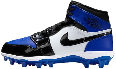 Jordan 1 Mid TD Men's Football Cleat (Game Royal/White/Black), Game Royal/White/Black, 9 UK