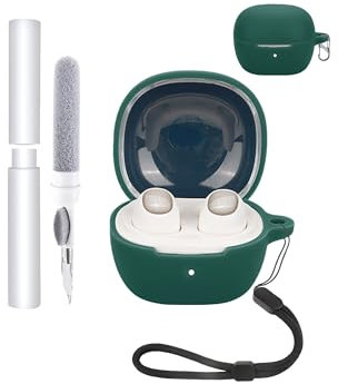 silicone protective case for 1MORE ComfoBuds Mini 10 earbuds,toergy Eco-friendly bluetooth earbud case with precise hole positioning - shock-proof & scratch resistant, comfortable touch,green