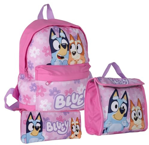 Bluey & Bingo Kids Backpack, Lunch Bag & Pencil Case