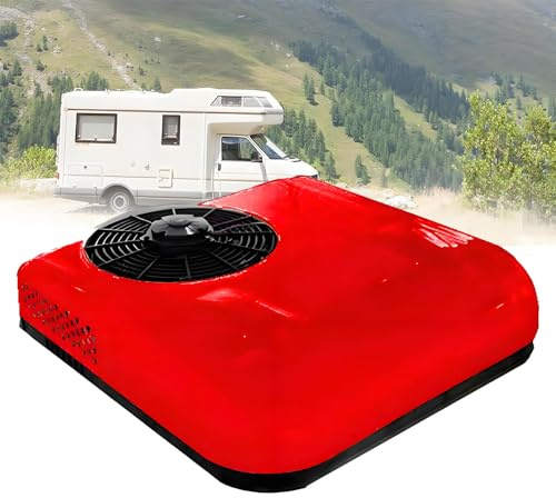 Aire Acondicionado De Techo Ultrafino para Autocaravana De 12V/24V Cc, Apto para Autocaravanas, Casas Rodantes, Camiones, Vehículos Agrícolas, Excavadoras, Etc, Solo Refrigeración,24V-Red