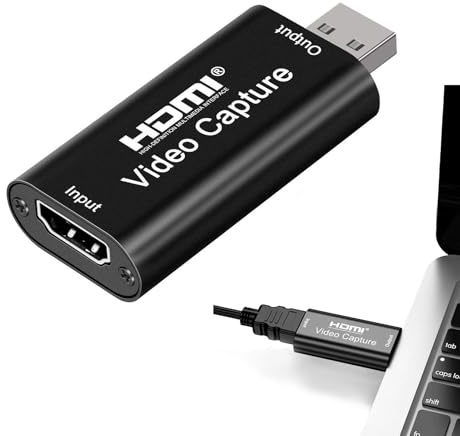 1PCS HDMI USB Adapter für 4K Input 1080P Videoaufnahmekarte Capture Card | Video Capture Card, HDMI auf USB Capture Card Adapter Plug Et Play USB Capture für Streaming Gaming OBS Windows Mac Linux