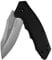Kershaw, Klappmesser, Flitch Linerlock, Klinge: 8.3 cm, Drop Point, G10, schwarz, Taschenmesser, Extended Tang, Taschenclip, Stonewashed