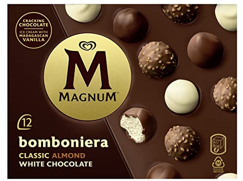 Algida Magnum 12 Gelati Bomboniera Mandorle e Cioccolato, 104 g (Surgelato)