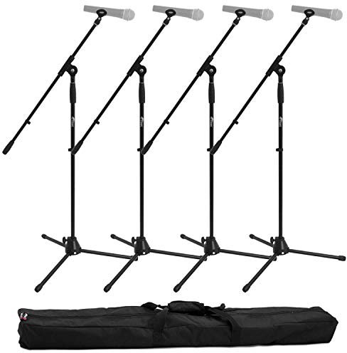 Tiger Boom Microphone Stand - Pack of 4 with Carry Bag