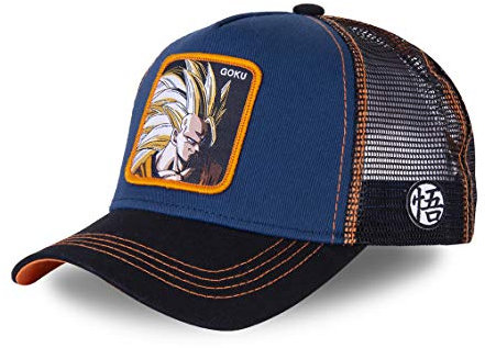 Capslab Herren Baseball Cap Trucker Dragon Ball Z (San Goku (Blau/Schwarz))