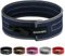 SINOVATI Premium Gewichthebergürtel KDK Lifting Belt aus Echtleder mit Schnalle, Weightlifting Lever Belt für Fitness Powerlifting Krafttraining Bodybuilding, mit 8.5cm / 10cm Höhe, (Blau, M)