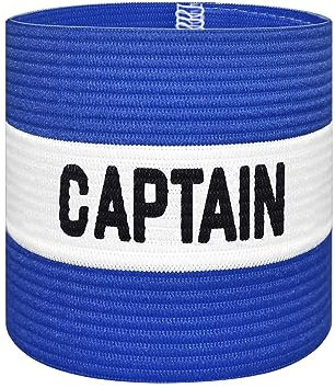 VerteLife Kapitänsband Spielführerbinde für Fußball und Rugby, Gummielastische Armbinde Kapitän Armbinde, Captains Armband für Kinder - Blau