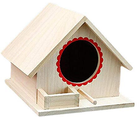 Hangarone Nichoir en Bois, nichoir à Oiseaux Petit Jardin extérieur Perroquet nid d'oiseau nichoir en Bois, 19,5X23,3X18,2 cm