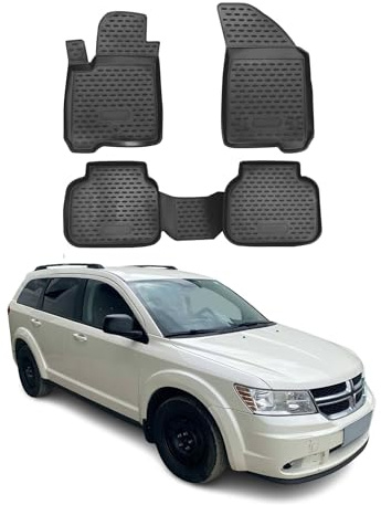 OMAC Gummimatten Fußmatten kompatibel mit FIAT Freemont 2011-2020 TPE Automatten Schwarz 4X