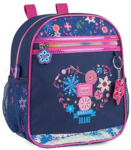 SKPAT - Kinderrucksäcke - Kinderrucksack Mädchen - Langlebig und stilvoll Schulrucksack Jungen und Mädchen - Kinderrucksäcke mit einem verstellbaren riemen, Marine Blau