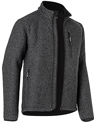 KÜBLER Workwear | Strick Arbeitsfleecejacke | dunkelgrau | Größe XS