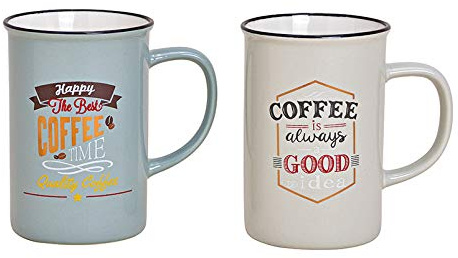 Wurm - Becher Coffee Time aus Porzellan Grau, Gold 2-Fach, (B/H/T) 11x11x8cm 300ml