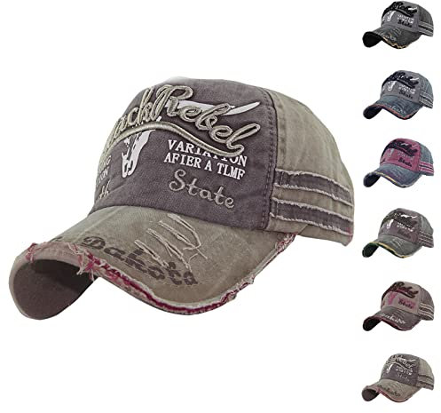 iMeshbean Baseball Cap Herren Damen, Basecap Retro Verstellbar Mütze Snapback Cap Unisex Schirmmütze Baumwolle Modische Kappe Hut für Sport Reise Outdoor Freizeit (Khaki)